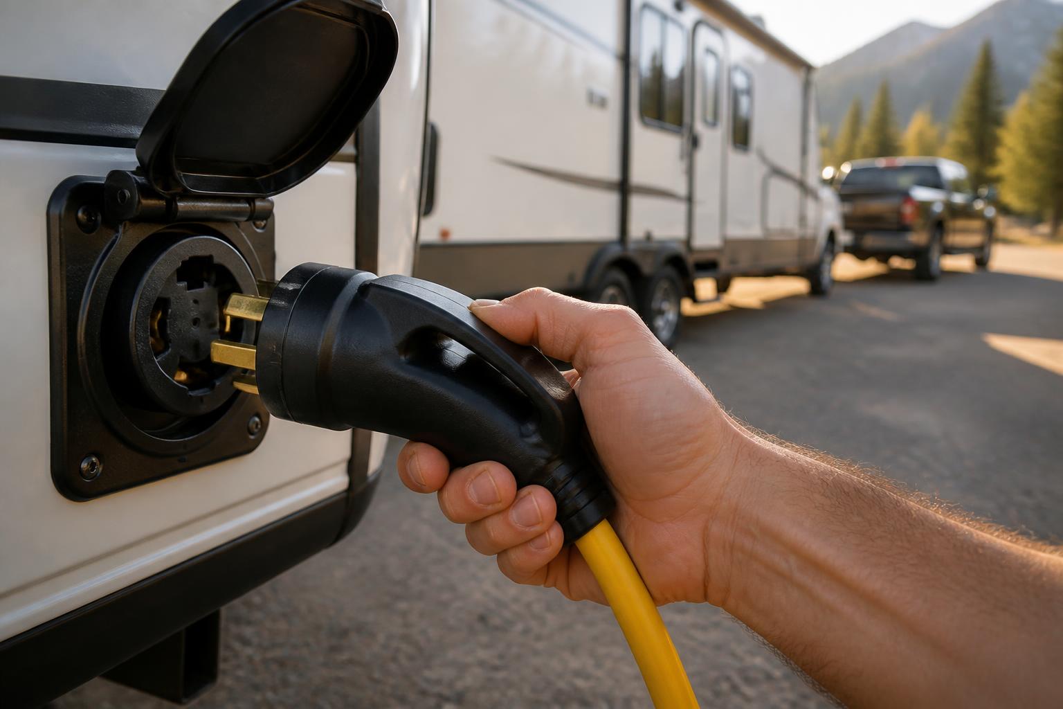 Illustration for: How to Safely Connect and Use a 50‑Amp RV Plug