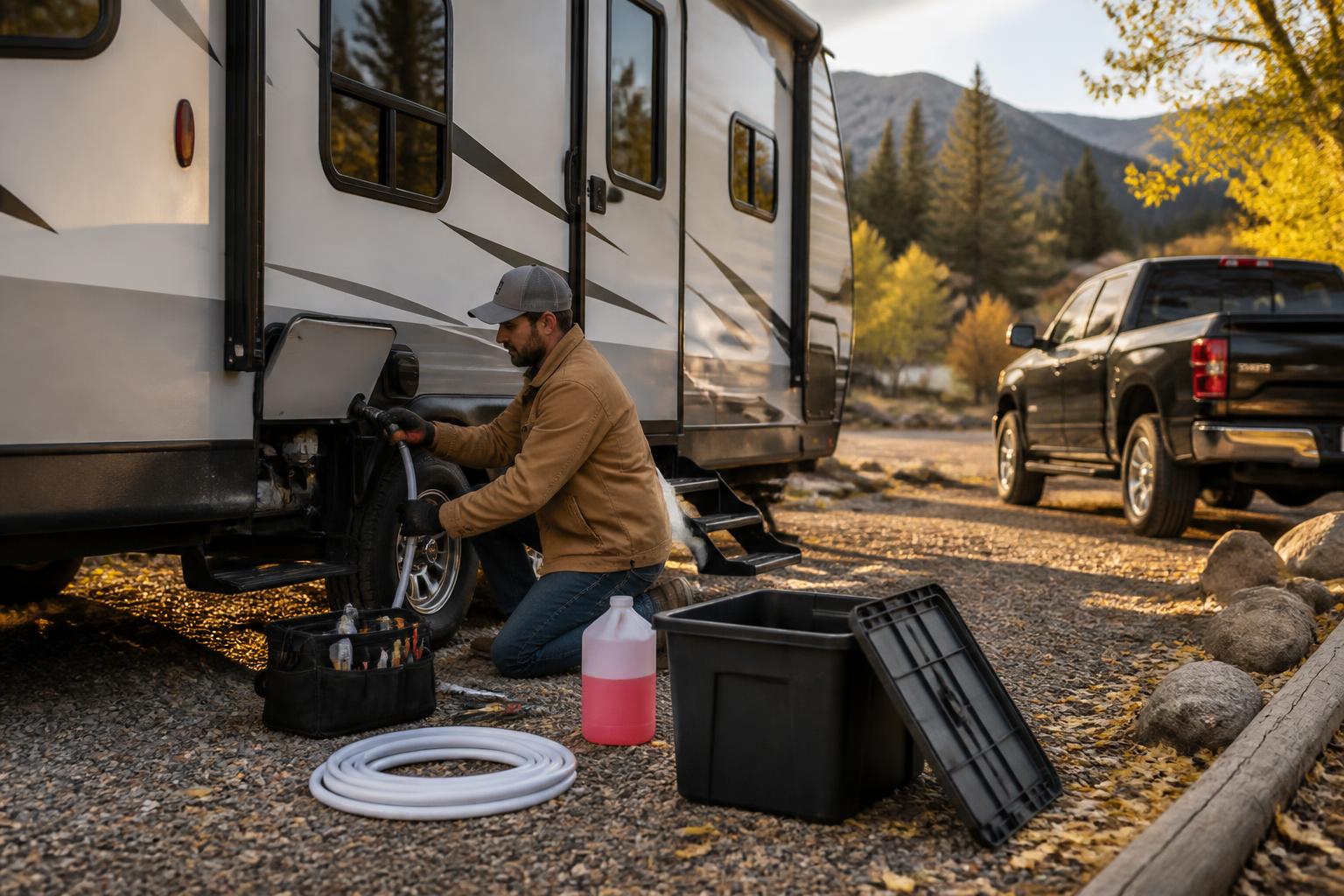 Featured image for article: How to Winterize a Camper